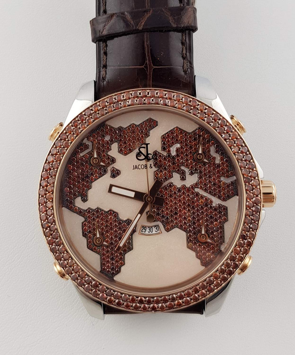 Five Time Zone 18k Rose Gold 46mm