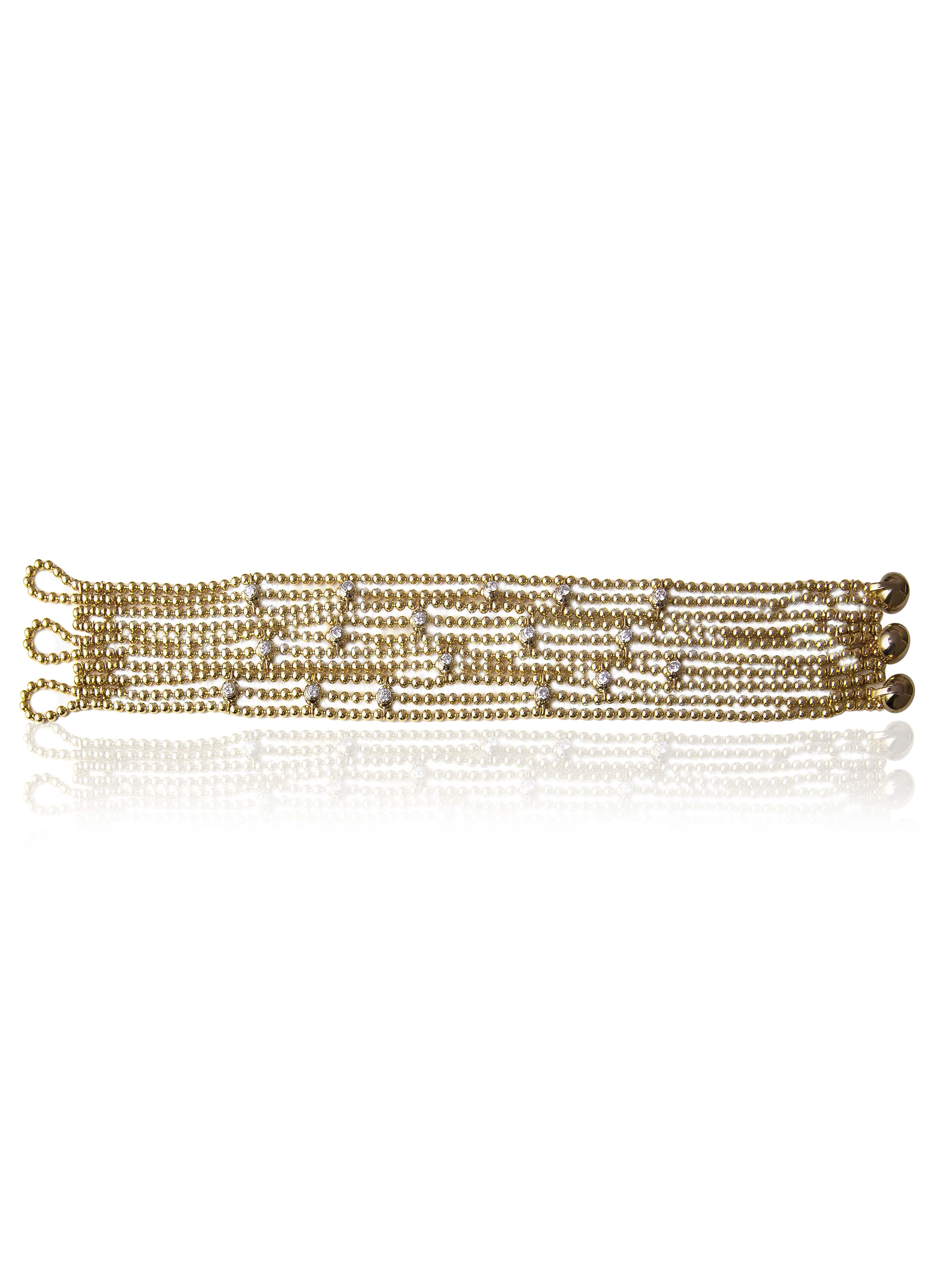 Cartier Cartier Draperie de Decollete 18k Yellow Gold & Diamond Bracellet 