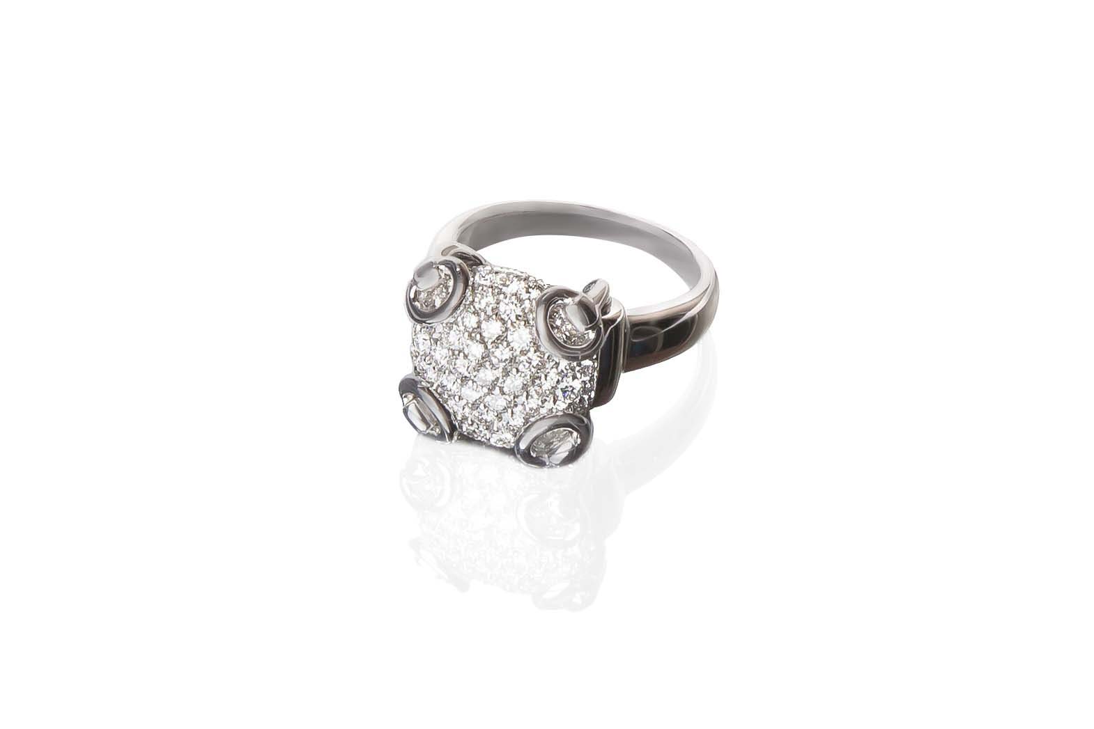 Gucci  Gucci Horsebit Diamond Cocktail Ring  