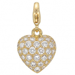 Cartier Diamond Pave Heart Pendant 