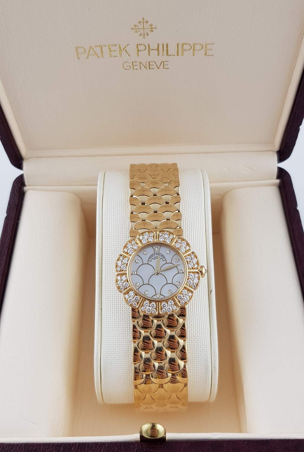 Yellow Gold Ladies Watch With Diamonds