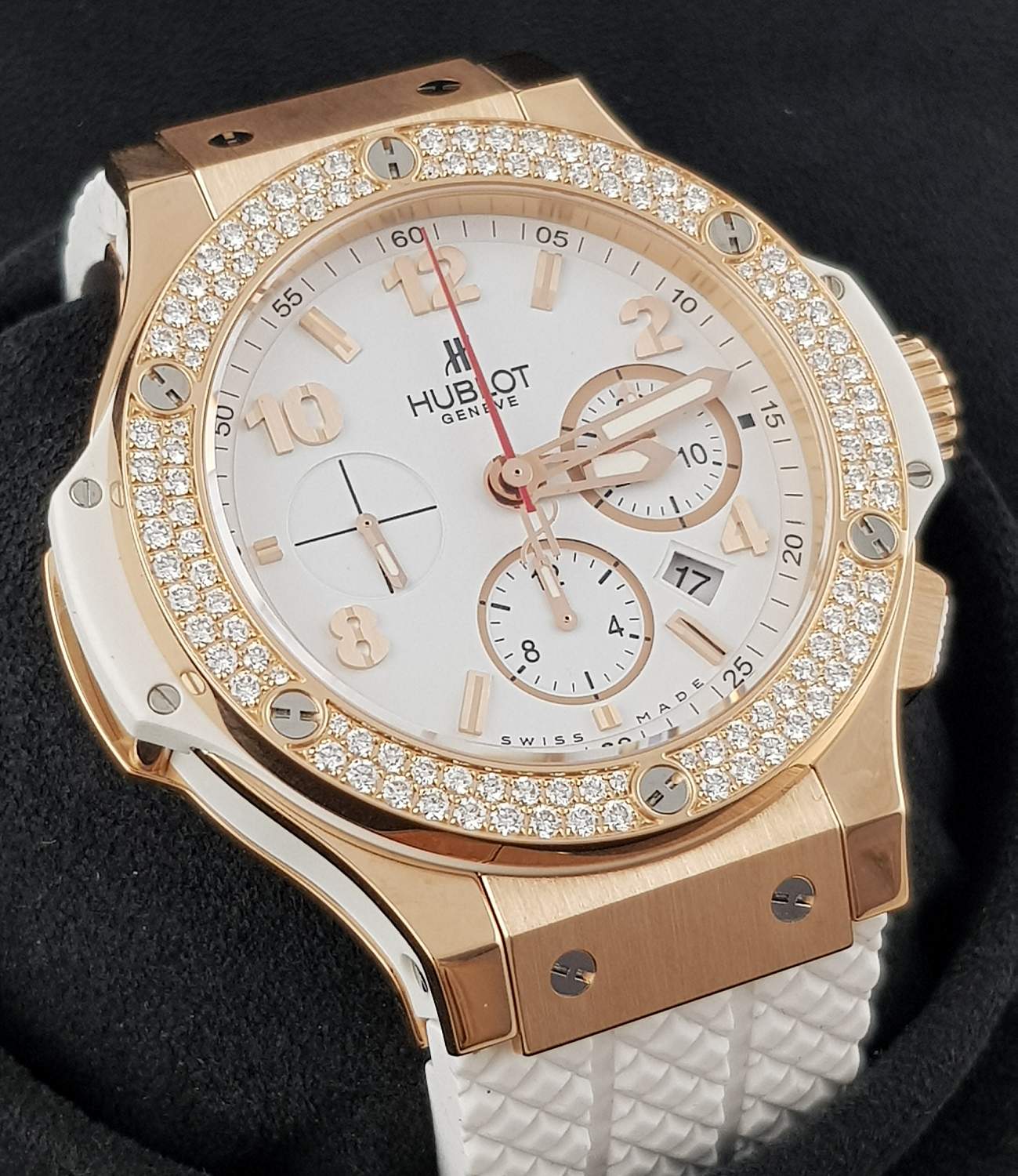 Big Bang Red Gold All White Porto Cervo Diamonds