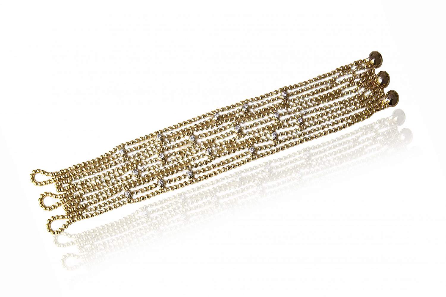 Cartier Draperie de Decollete 18k Yellow Gold & Diamond Bracellet