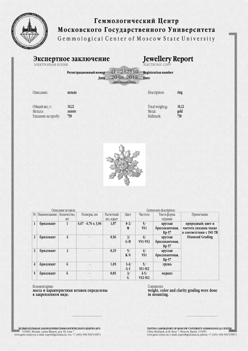 кольцо с бриллиантами 3,82ct